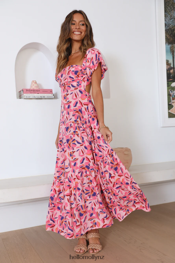 Hello Molly Szn For Prints Maxi Dress Pink PBN8866198 Clothing