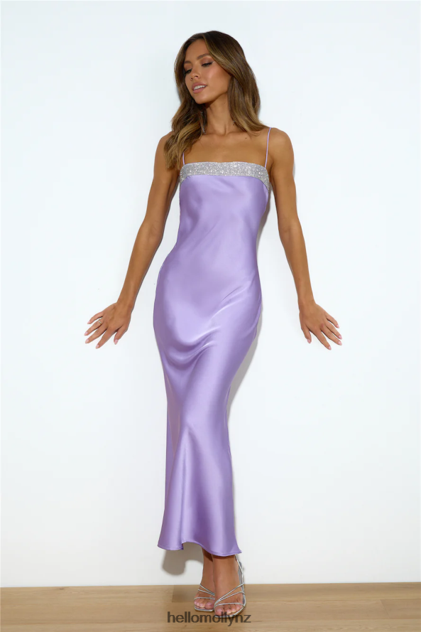Hello Molly Touch Of Twinkle Maxi Dress Lilac PBN8866137 Clothing