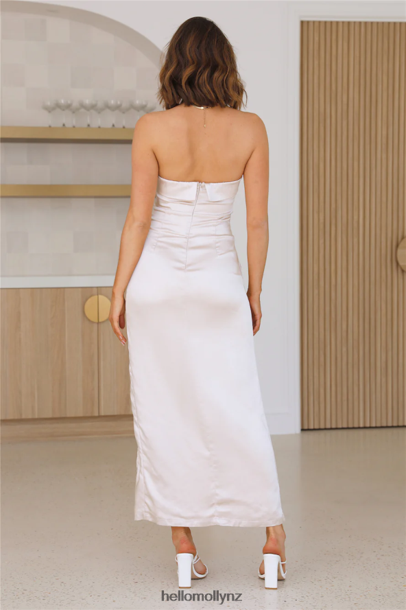 Hello Molly With You Satin Maxi Dress Champagne PBN8866424 Clothing