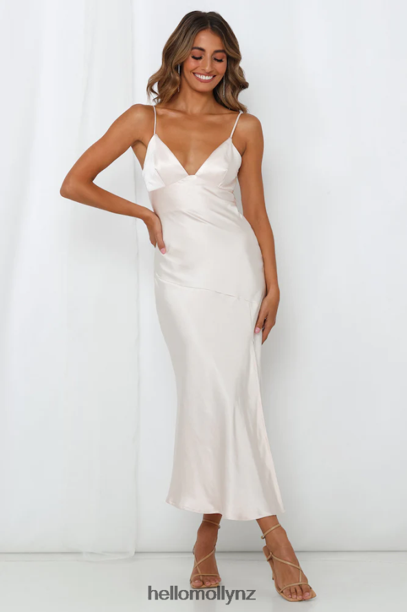 Hello Molly Asking For A Friend Midi Dress Champagne PBN8863561 Clothing