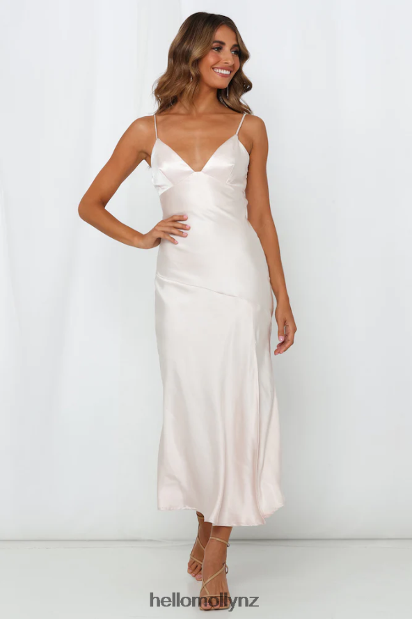 Hello Molly Asking For A Friend Midi Dress Champagne PBN8863561 Clothing