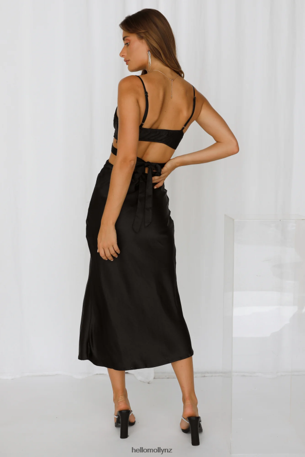 Hello Molly Beat Drop Midi Dress Black PBN8863564 Clothing