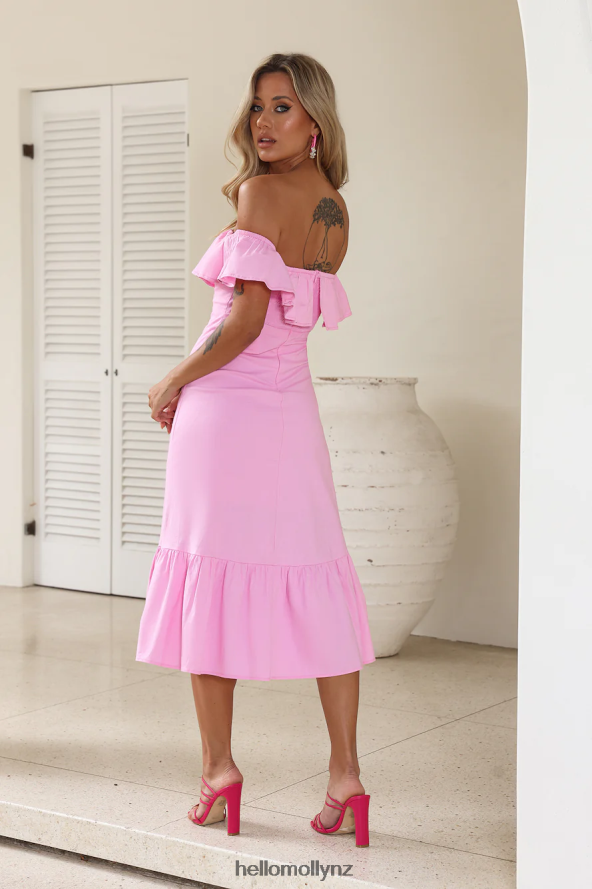 Hello Molly Bliss Abundance Midi Dress Pink PBN8864941 Clothing