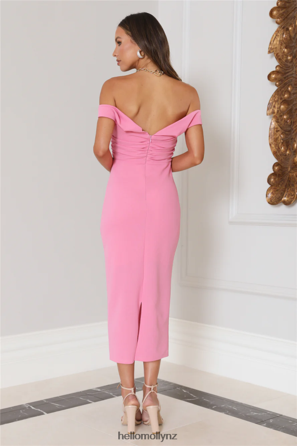 Hello Molly Bring The Style Midi Dress Pink PBN8864369 Clothing