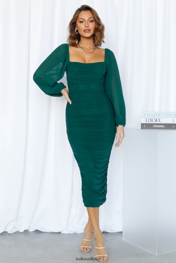 Hello Molly Brooklyn Love Midi Dress Emerald PBN8863797 Clothing
