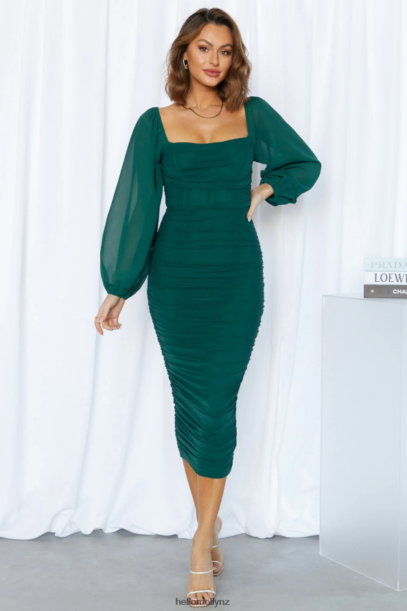 Hello Molly Brooklyn Love Midi Dress Emerald PBN8863797 Clothing