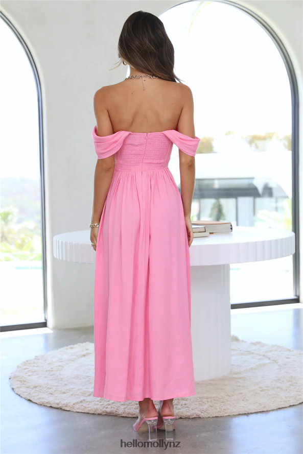 Hello Molly By The Villa Midi Dress Pink PBN8863842 Clothing