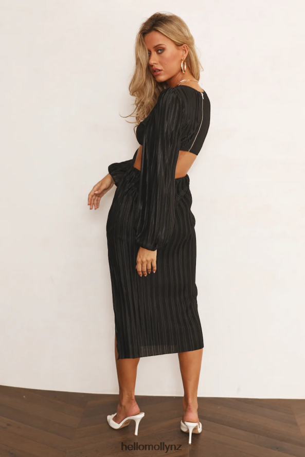 Hello Molly Chained On You Midi Dress Black PBN8863787 Clothing