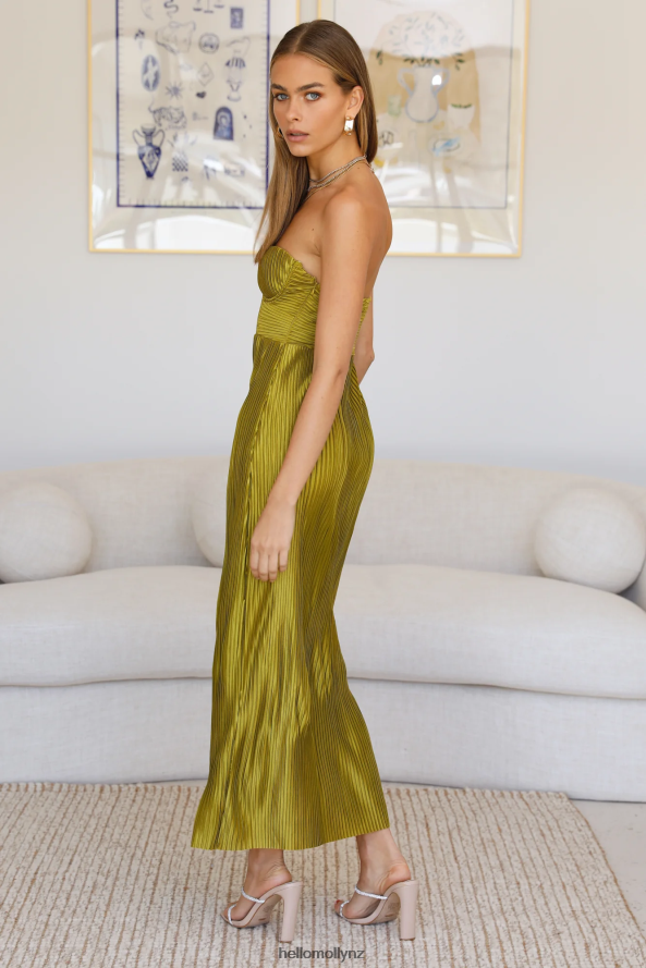 Hello Molly Chase The Blues Midi Dress Green PBN8863467 Clothing