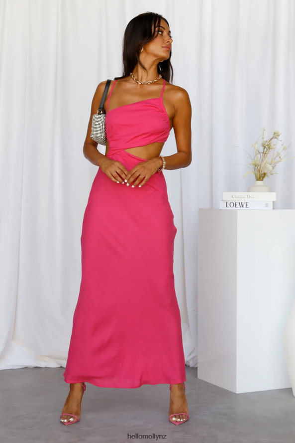 Hello Molly Count It In Midi Dress Hot Pink PBN8863696 Clothing