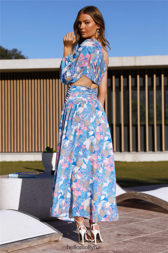 Hello Molly Crystallise Midi Dress Blue PBN8864457 Clothing