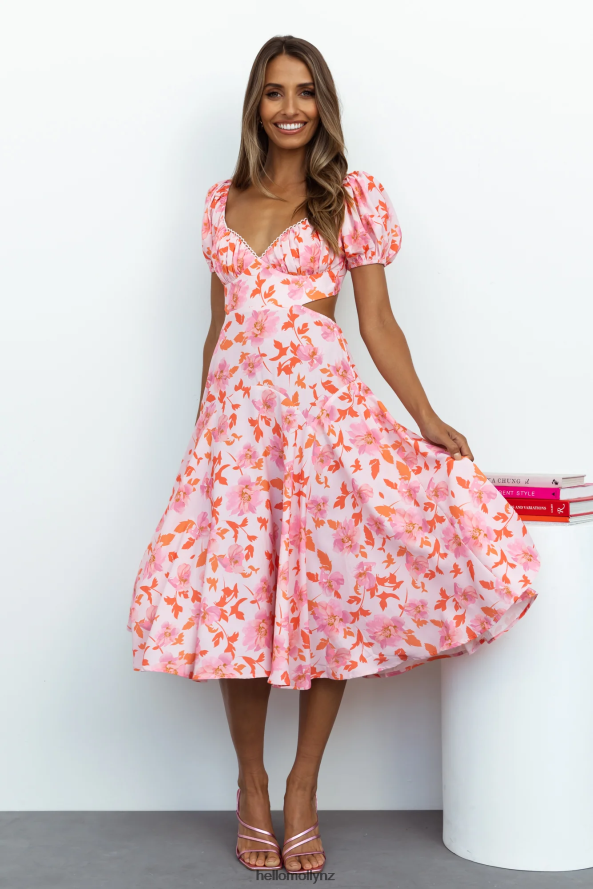 Hello Molly Dish It Out Midi Dress Pink PBN8863735 Clothing
