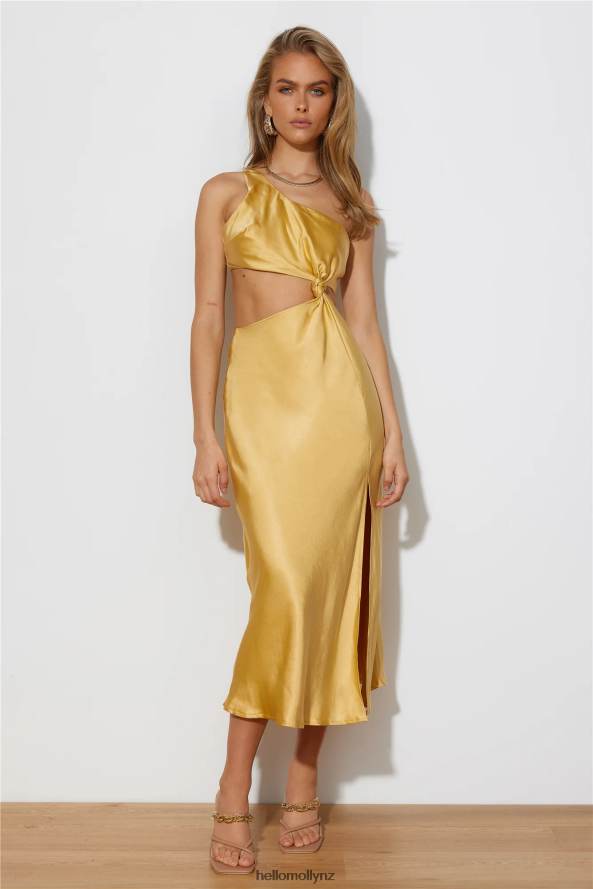 Hello Molly Dreamy Look Midi Dress Yellow PBN8865375 Clothing