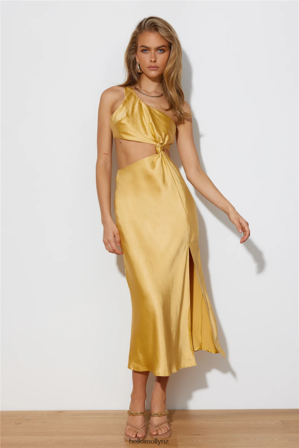 Hello Molly Dreamy Look Midi Dress Yellow PBN8865375 Clothing