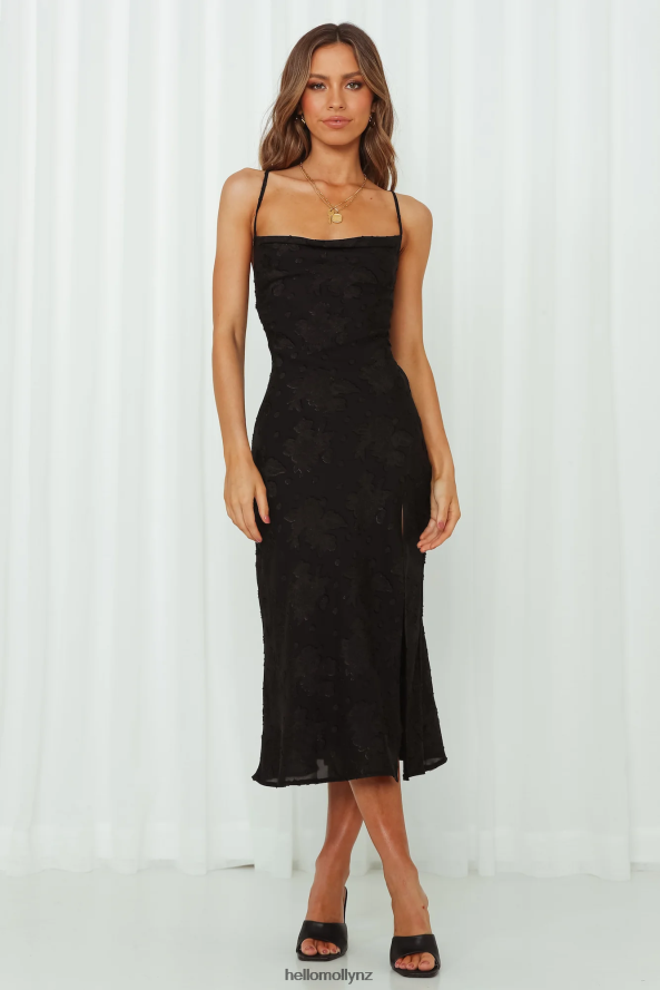 Hello Molly Drinks On Me Midi Dress Black PBN8863428 Clothing