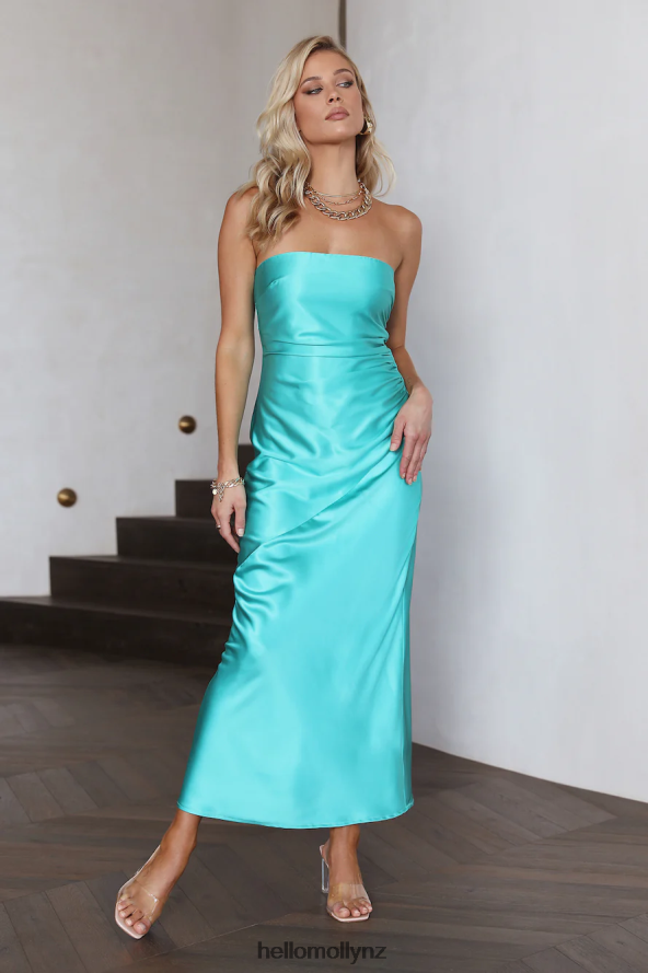 Hello Molly Drinks On You Midi Dress Teal PBN8864384 Clothing