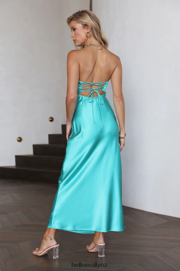 Hello Molly Drinks On You Midi Dress Teal PBN8864384 Clothing