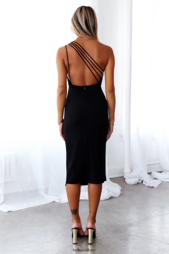 Hello Molly Embark With You Midi Dress Black PBN8863507 Clothing