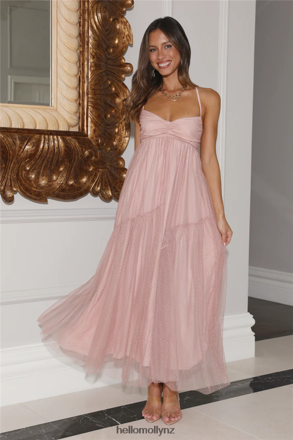 Hello Molly Feature Me Midi Dress Blush PBN8863930 Clothing