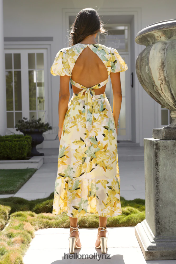 Hello Molly Feelin Florals Midi Dress Yellow PBN8863534 Clothing