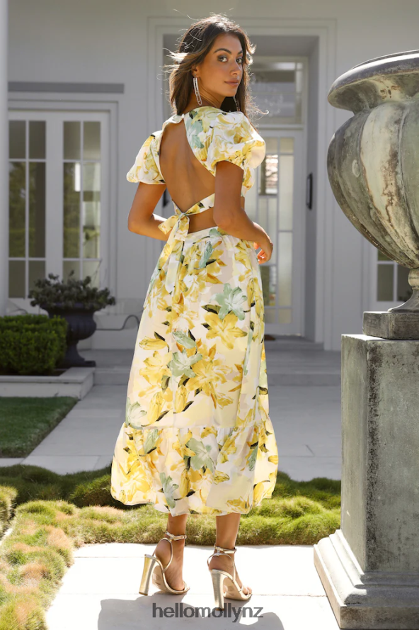 Hello Molly Feelin Florals Midi Dress Yellow PBN8863534 Clothing