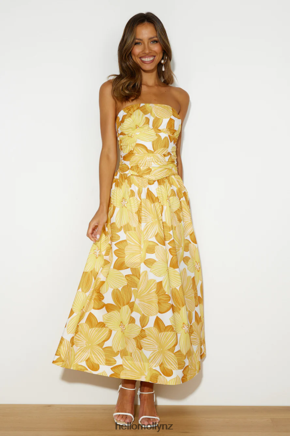 Hello Molly Field Of Sunflowers Midi Dress Yellow PBN8864666 Clothing