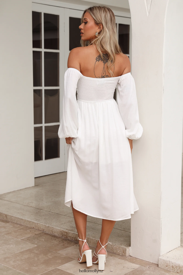 Hello Molly Fun Lover Midi Dress White PBN8864819 Clothing