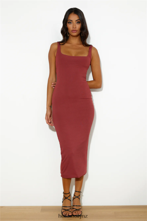 Hello Molly Girls' Night Ribbed Midi Dress Red PBN8864704 Clothing