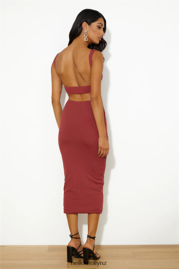 Hello Molly Girls' Night Ribbed Midi Dress Red PBN8864704 Clothing