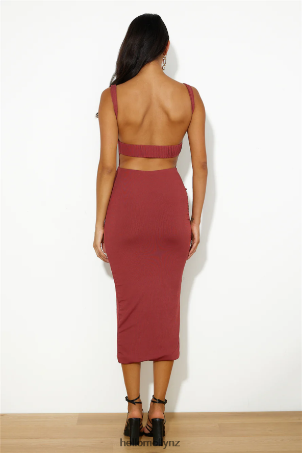 Hello Molly Girls' Night Ribbed Midi Dress Red PBN8864704 Clothing