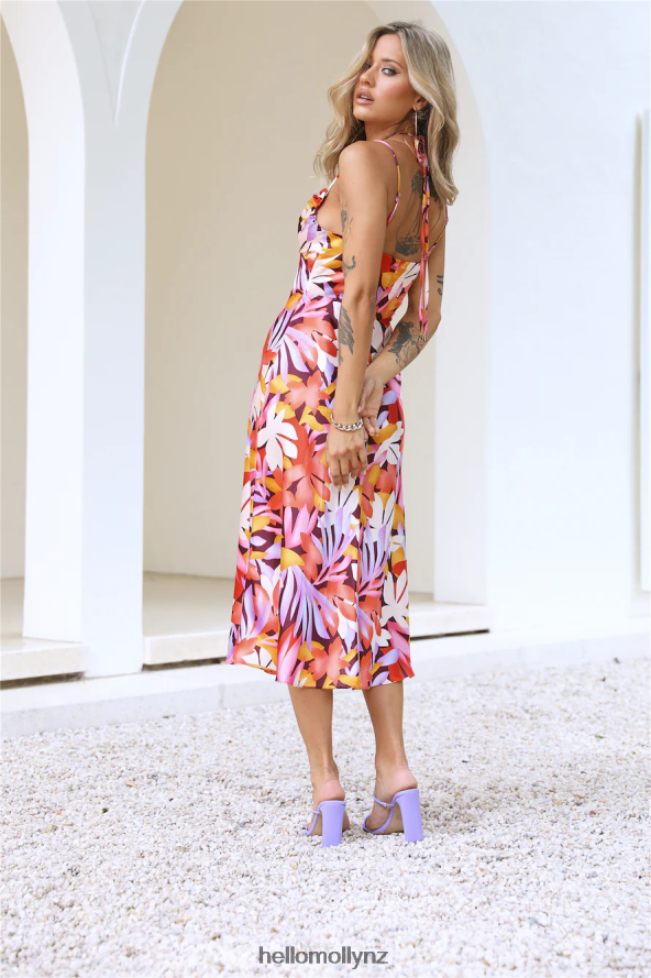 Hello Molly Gorg Sight Midi Dress Orange PBN8865334 Clothing