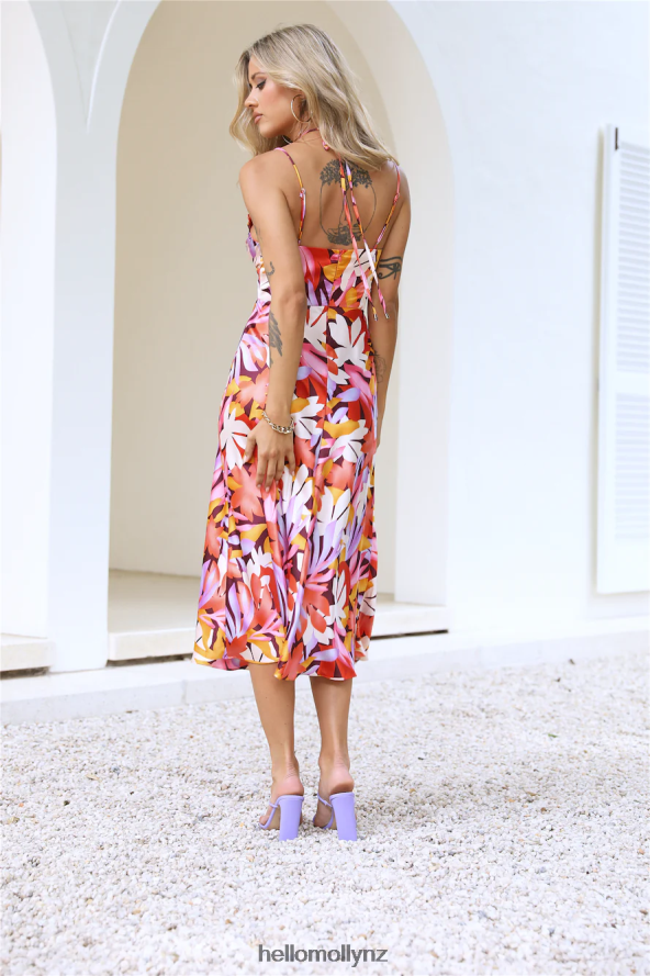 Hello Molly Gorg Sight Midi Dress Orange PBN8865334 Clothing