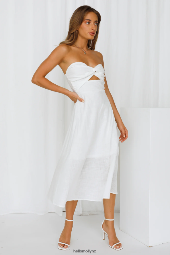Hello Molly High Note Midi Dress White PBN8864381 Clothing