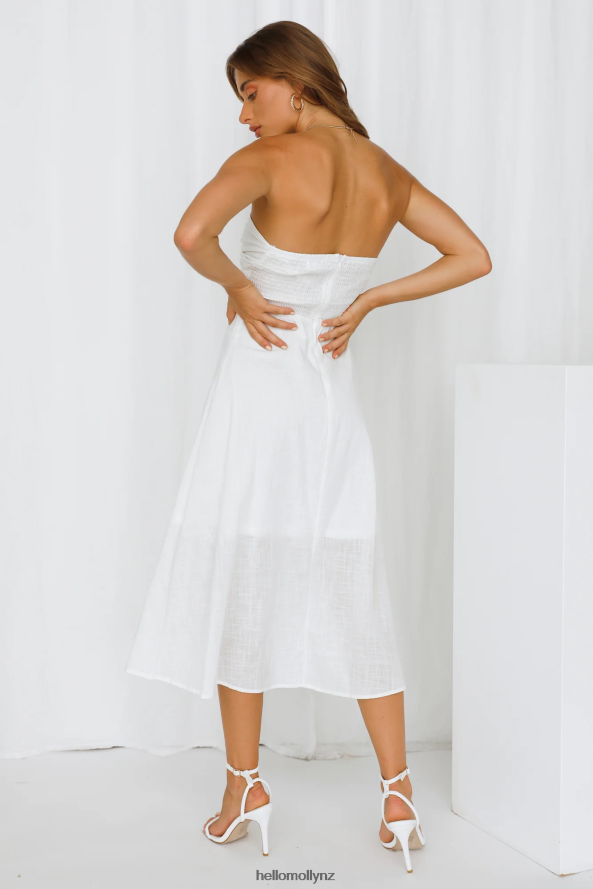 Hello Molly High Note Midi Dress White PBN8864381 Clothing