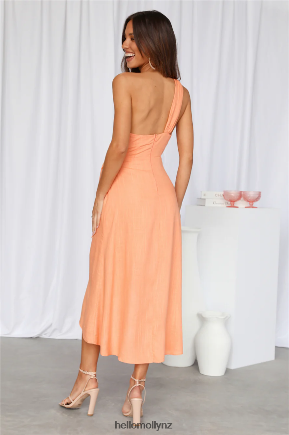 Hello Molly Holding On Midi Dress Orange PBN8864102 Clothing