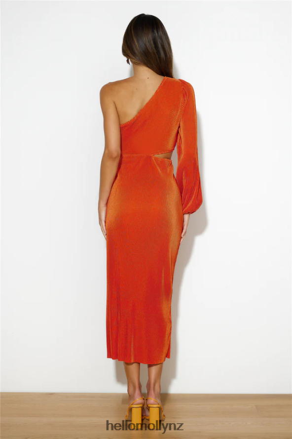 Hello Molly Honey Lover Midi Dress Orange PBN8864196 Clothing