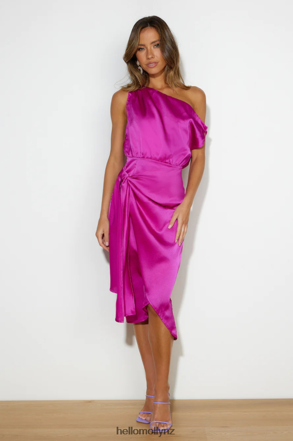 Hello Molly Hush Hush Midi Dress Purple PBN8864089 Clothing