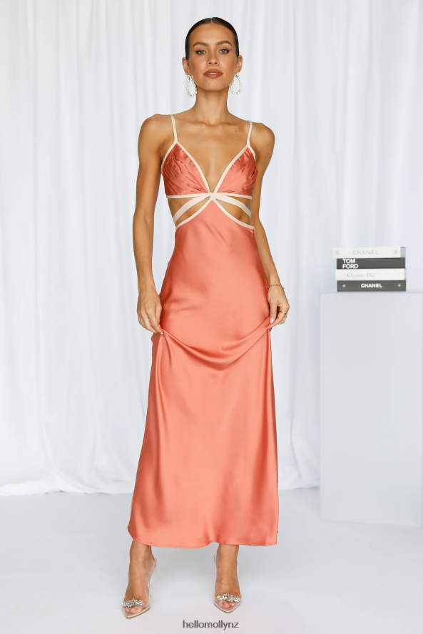 Hello Molly Imaginary Nights Midi Dress Coral PBN8863608 Clothing