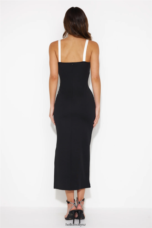 Hello Molly In Her Prime Midi Dress Black PBN8864310 Clothing