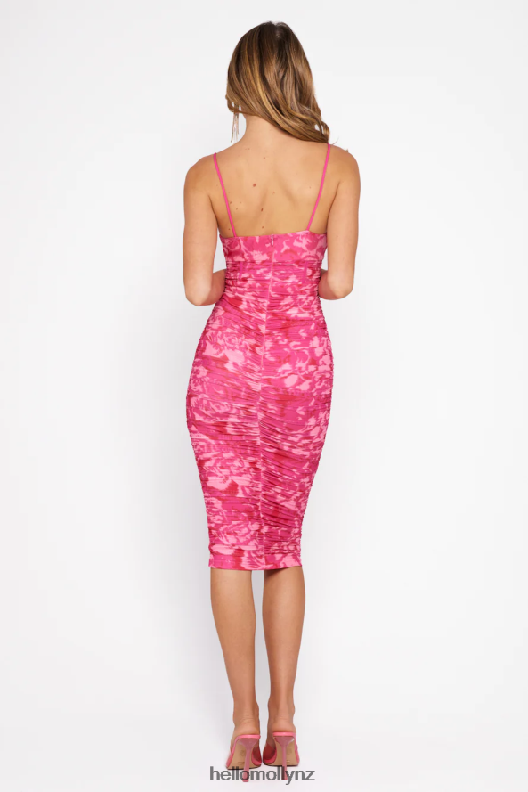 Hello Molly Inability To Remain Midi Dress Pink PBN8865060 Clothing