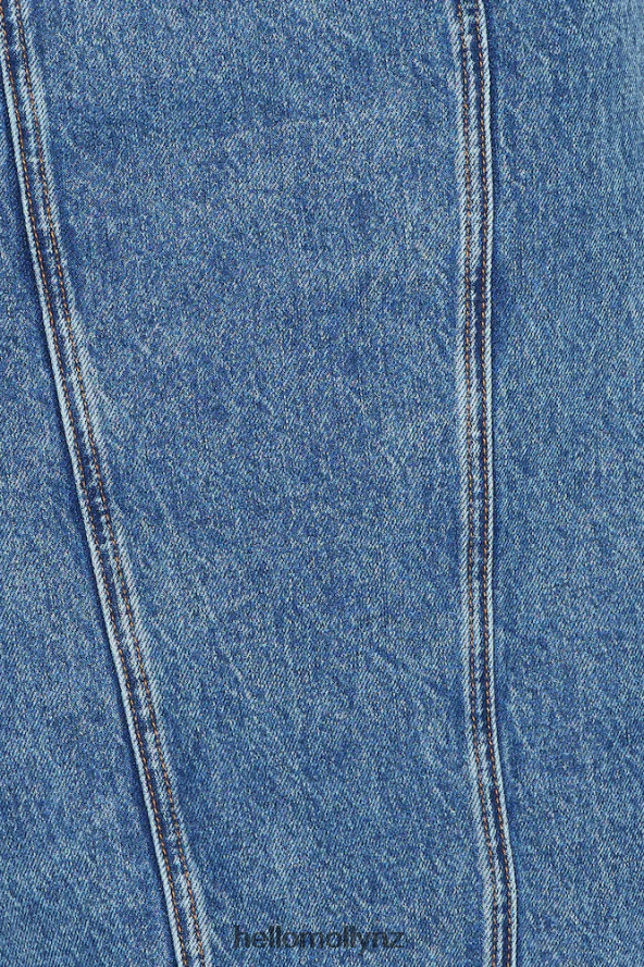 Hello Molly LIONESS Smokeshow Strapless Dress Blue Denim PBN8865346 Clothing