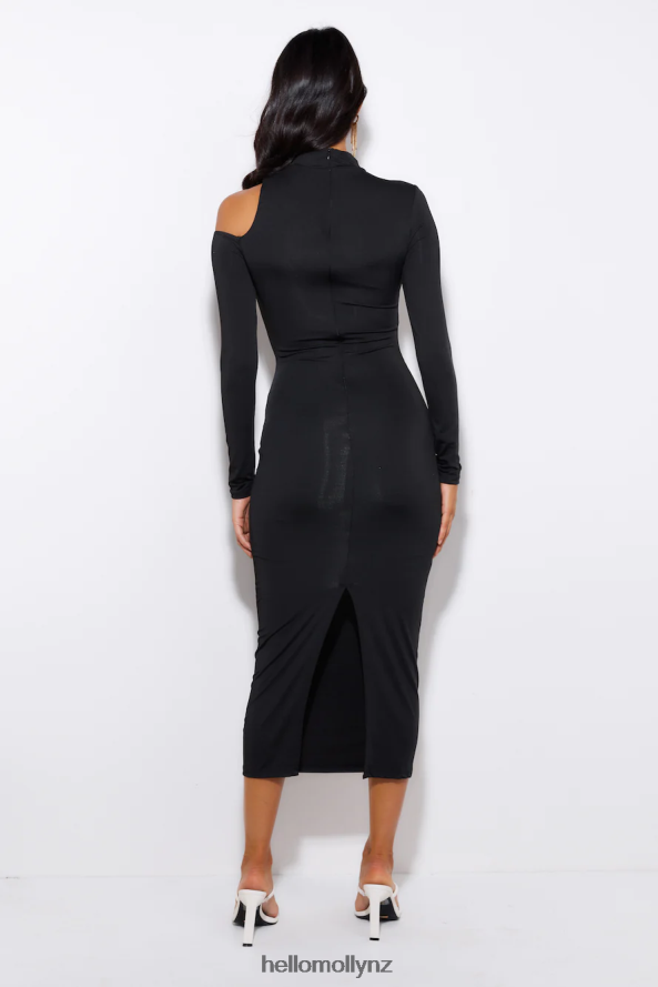 Hello Molly Late But Fashionable Midi Dress Black PBN8865340 Clothing