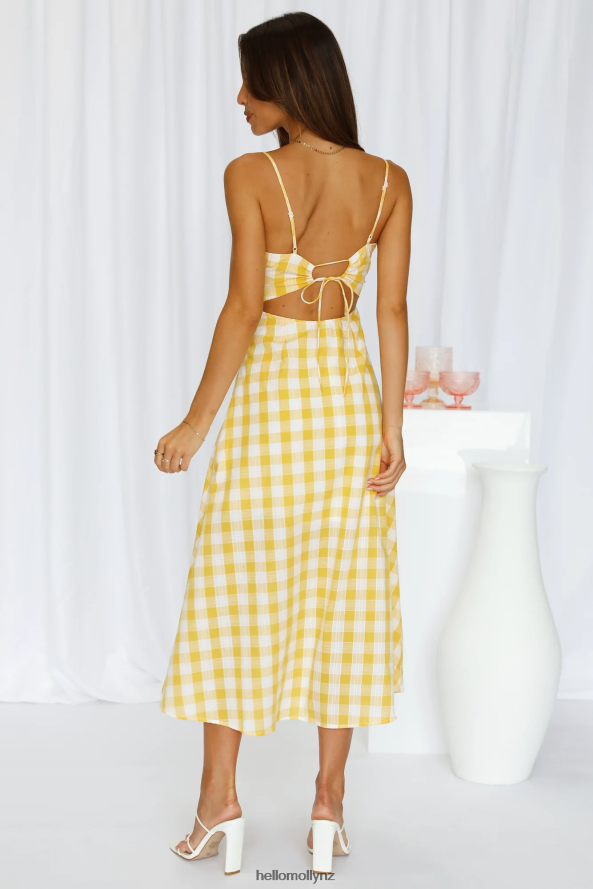 Hello Molly Life Is Beauty Midi Dress Lemon PBN8864813 Clothing