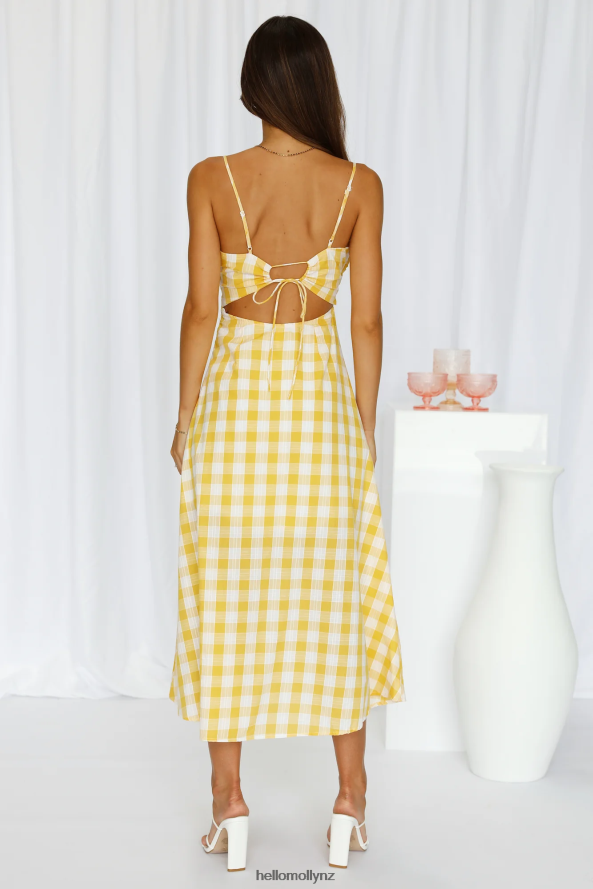Hello Molly Life Is Beauty Midi Dress Lemon PBN8864813 Clothing