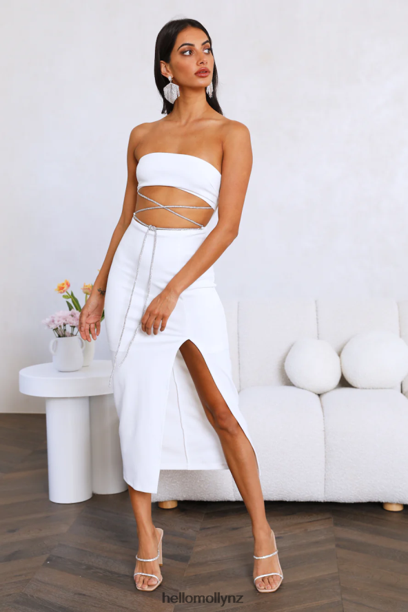 Hello Molly Live Big Midi Dress White PBN8863813 Clothing