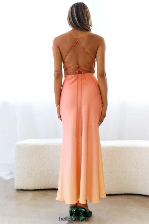 Hello Molly Long Island Midi Dress Orange PBN8866414 Clothing