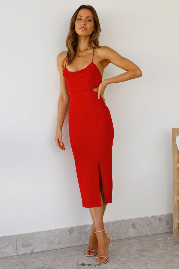 Hello Molly Love Dust Midi Dress Red PBN8863790 Clothing