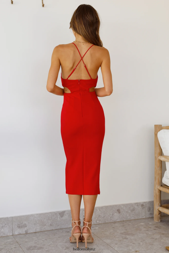 Hello Molly Love Dust Midi Dress Red PBN8863790 Clothing