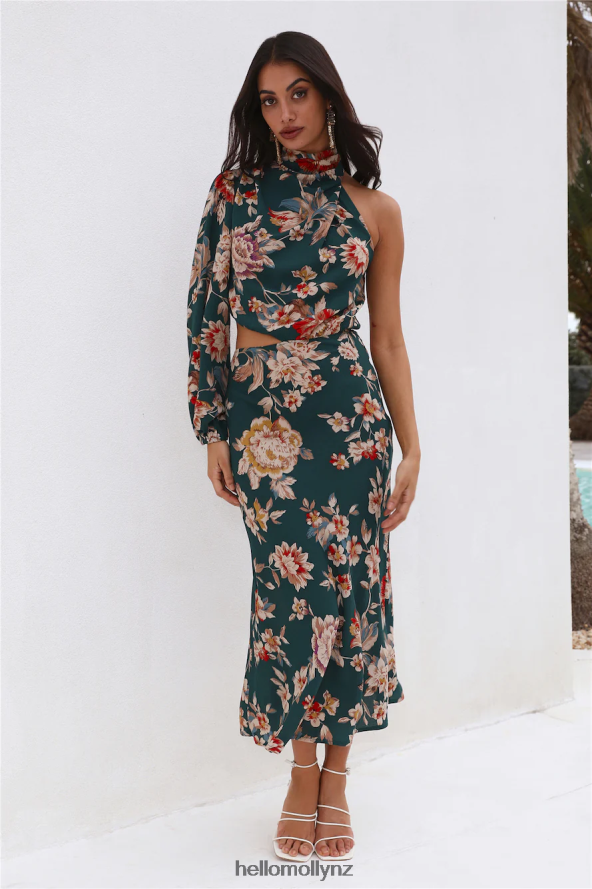 Hello Molly Love Your Needs Midi Dress Teal PBN8865331 Clothing