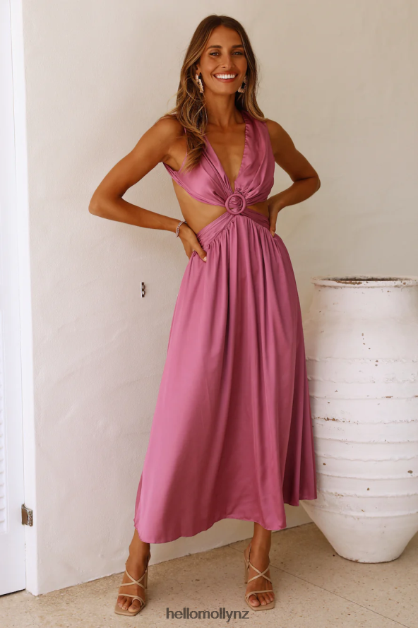 Hello Molly Lovely Travels Midi Dress Purple PBN8863721 Clothing